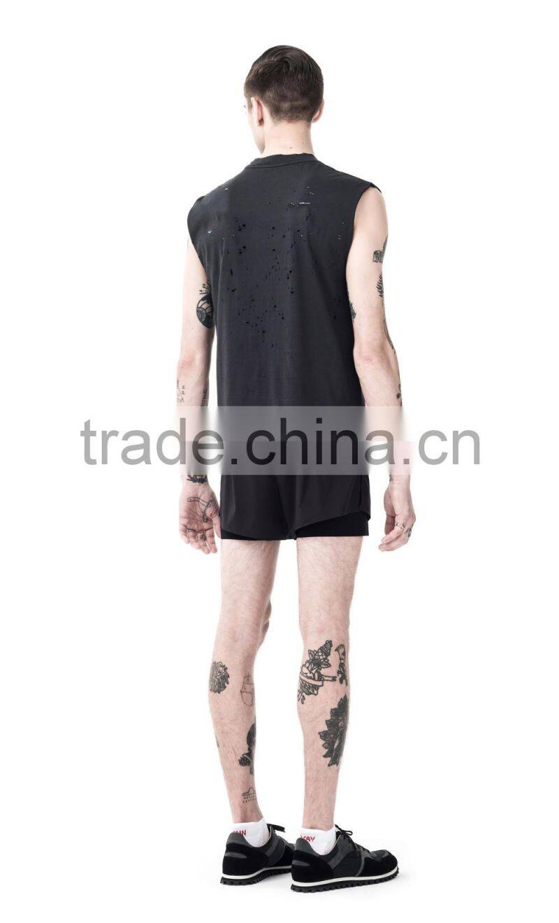 eaten muscle tee with custom logo for man