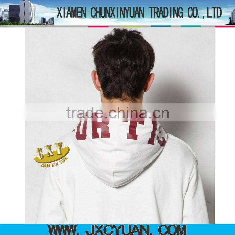 Fashion mens high quality hoodie coats with custom printing and pocket