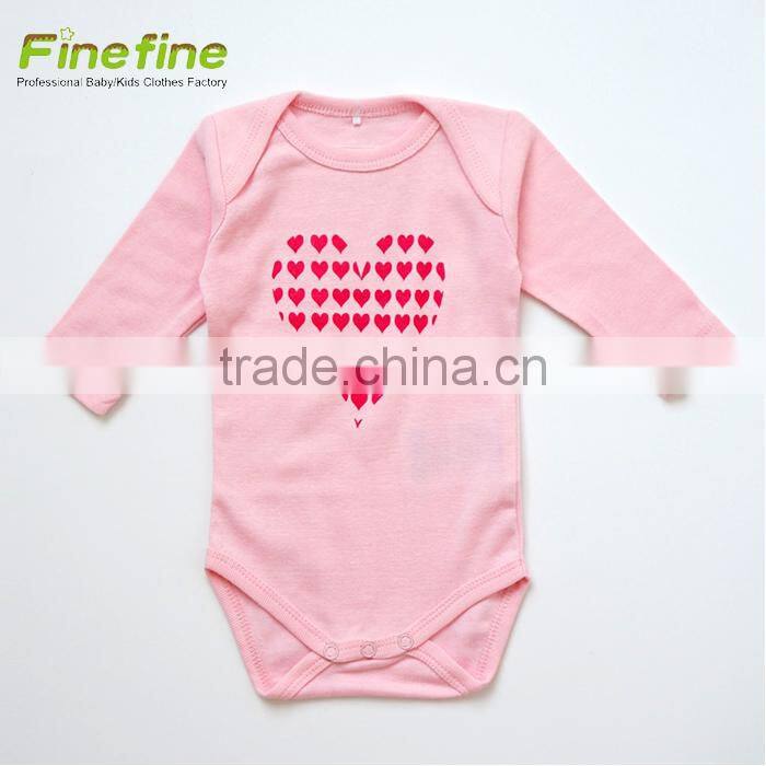 Fashion Style Long Sleeve Baby Clothes Printed Baby Romper