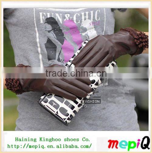 2014 new design warm winter lace woman gloves