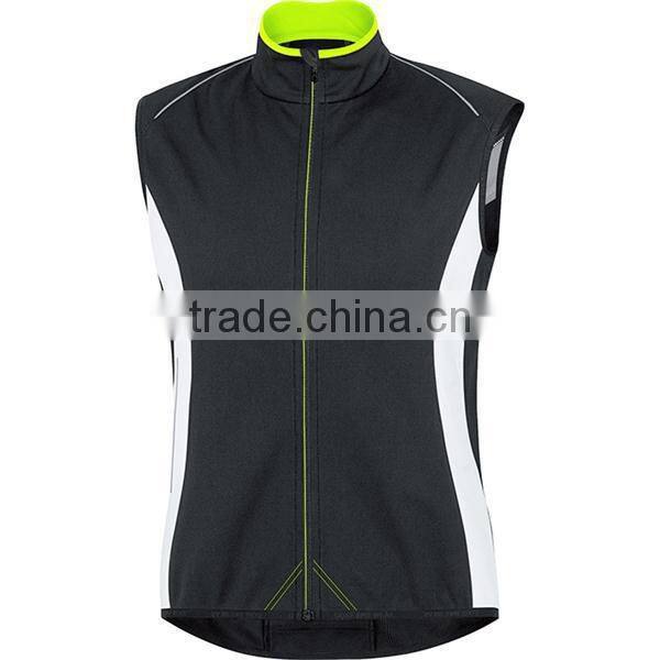 Lightweight waterproof winter mens sleeveless jacket for running