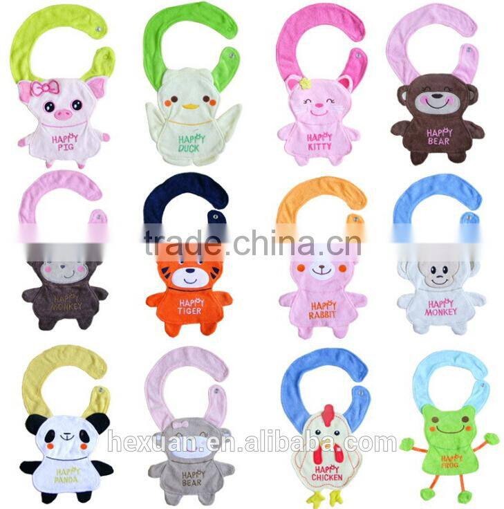 12 designs stocked ,animal fancy baby bibs , cheap cotton baby bib