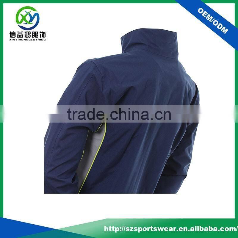 OEM service high quality custom nylon fabric windbreaker jacket waterproof golf jacket