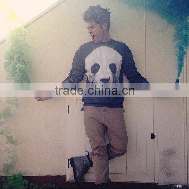 Unisex 3D panda printed fleece streetwear sweatshirt