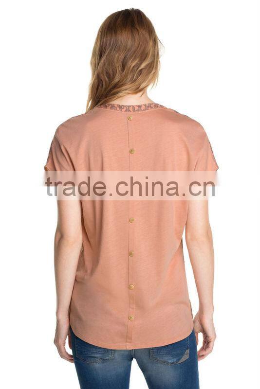 fabric and jersey chain pattern plain fitted t shirts design your own t shirt 13 hot sell women short sleeve t shirt