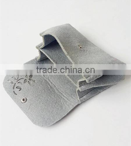 factory sale 3mm felt wallet gray color holiday felt bag