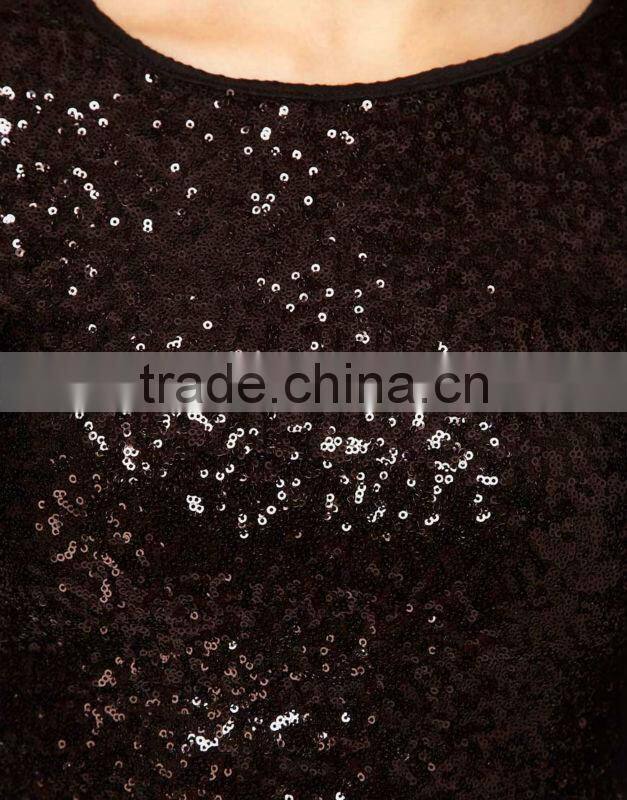 Sequin Dress with Long Sleeves