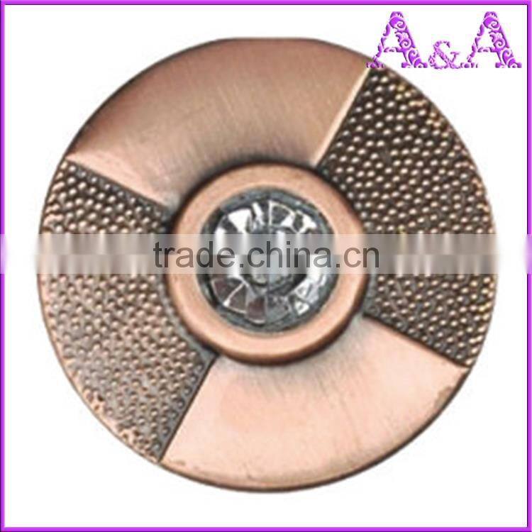 Manufactory price snap button pull test jeans button with stone for leather