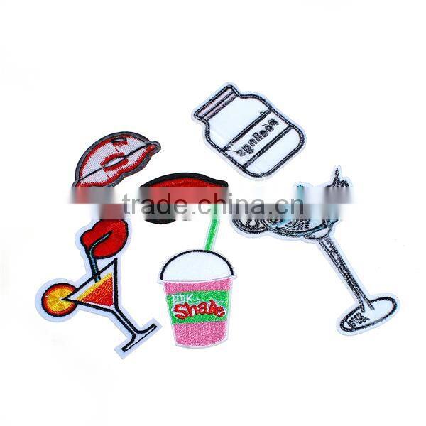 Fabric Iron On Patches At Random Goblet Lip Embroidery Patch Iron On
