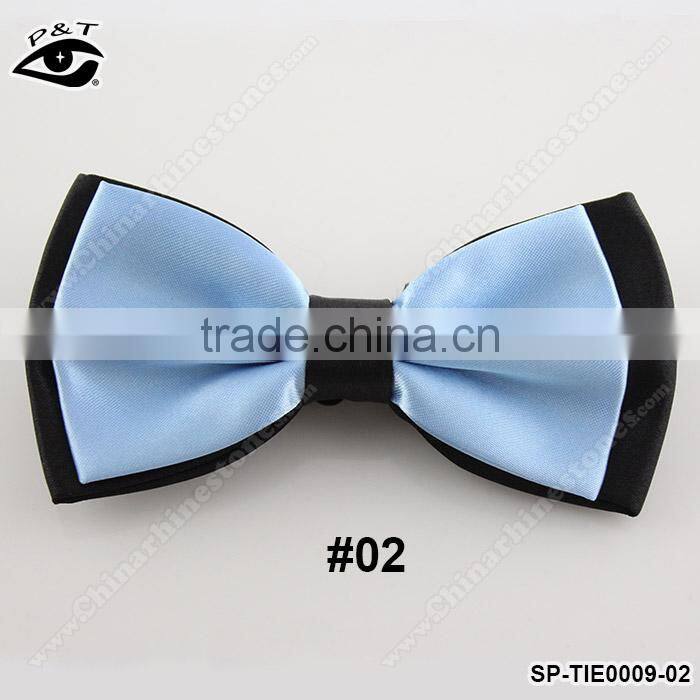 12.5x6.5CM fancy polyster bow tie British Style Solid Bowtie for Bridegroom Wedding Dress
