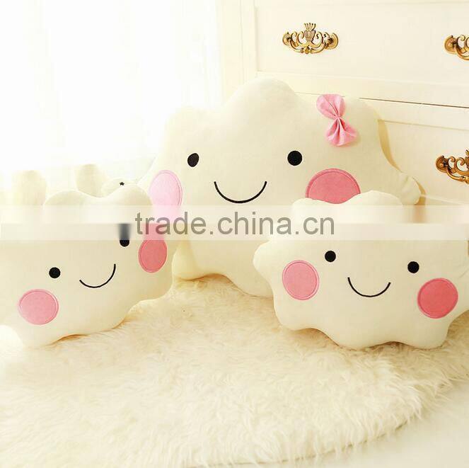 Hot sale new plush toys white cute cloud shape plush toys cartoon plush pillows