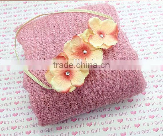 Light blue color cheesecloth baby photo prop cotton baby wrap