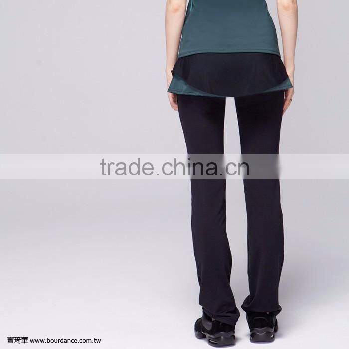 Bourdance summer mesh layered dance pants with skirt