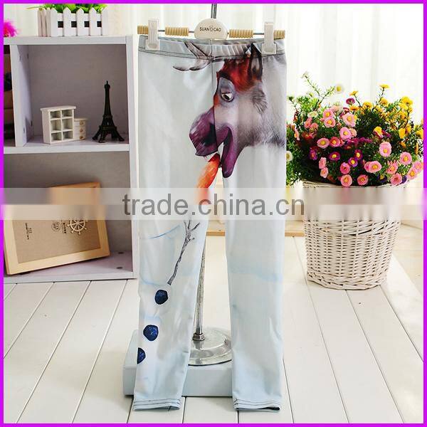 2015 spring kids leggings wholesale children cartoon print leggings