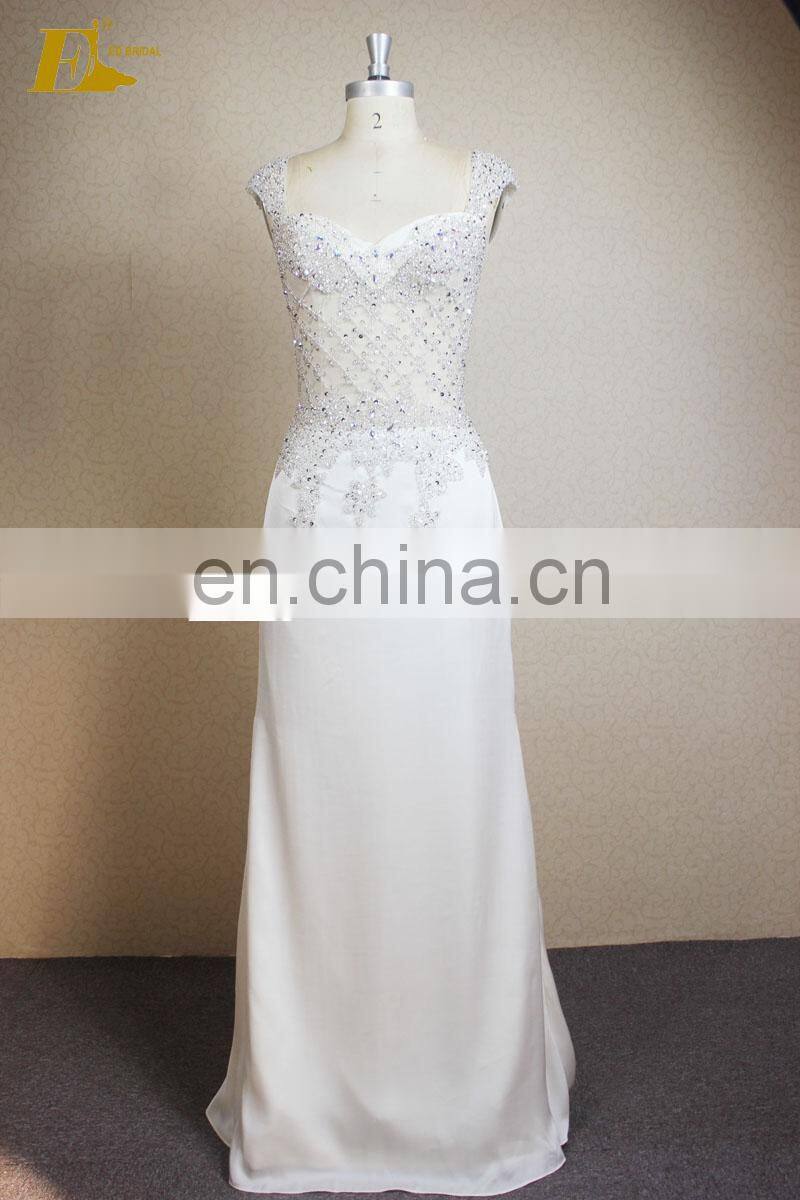 A-line Sweetheart Straps Corset Beaded Chiffon Western Style Special Occasions Prom Dresses For You