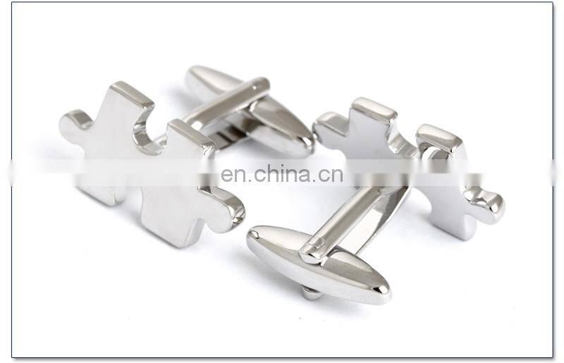 Novelty Silver Jigsaw Shirt Cufflinks