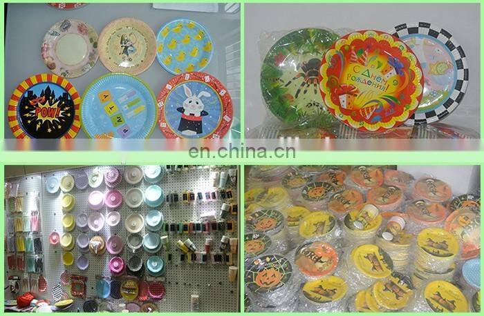 Hot Sale Recycled Disposable Round Square Paper Plate/Red Polka Dot Plates Small