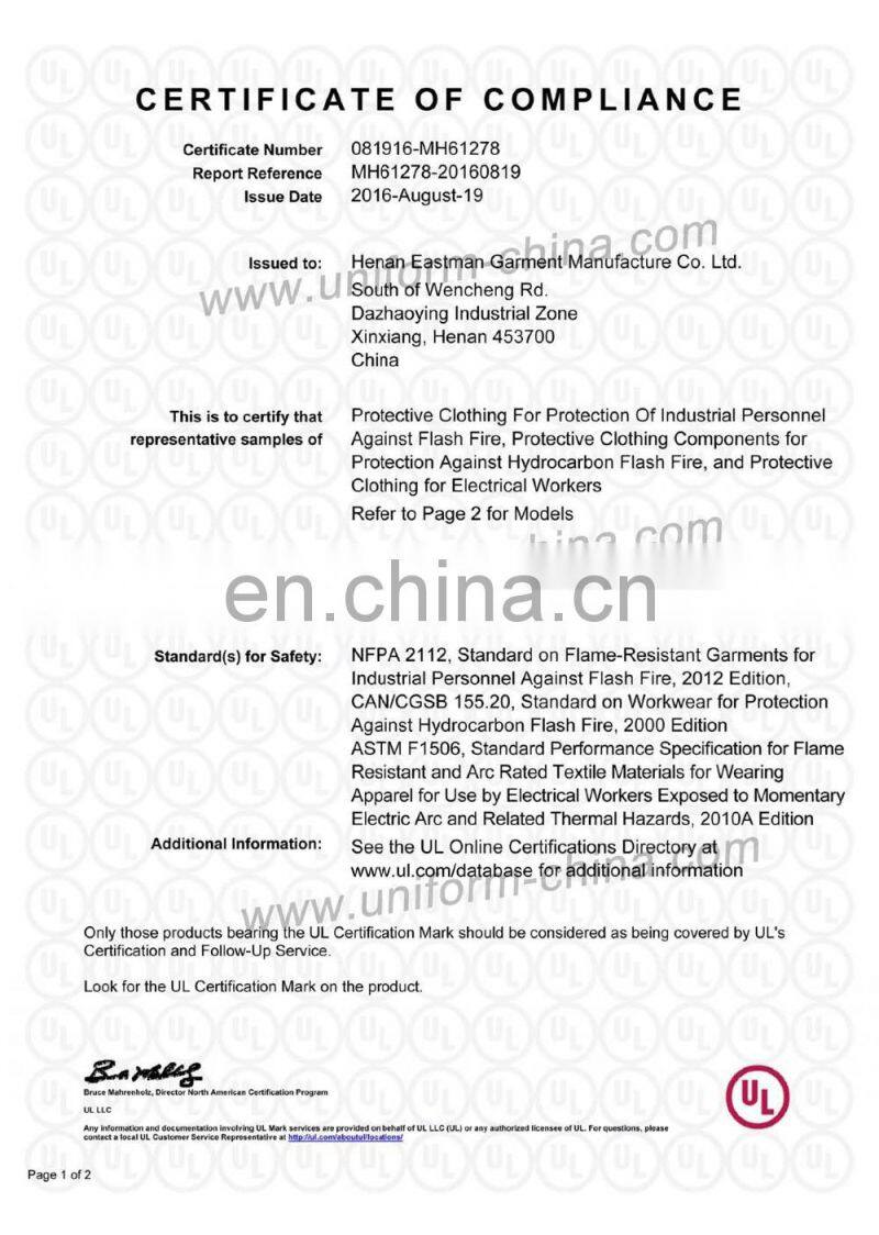 100% cotton twill bib pants / trousers / work wears