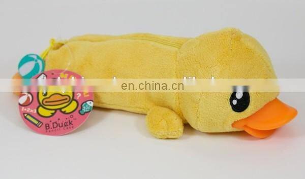 Top selling Low MOQ pencil bag with zip custom fashion cute plush panda wholesale pencil case