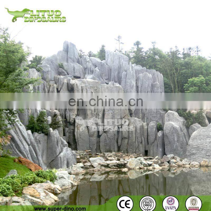 Landscape Decoration Project Artificial Rock Fiberglass Landscape