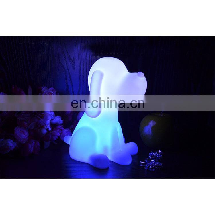 Hot selling PVC battery 3d led lamp night light cartoon cute dog night lights