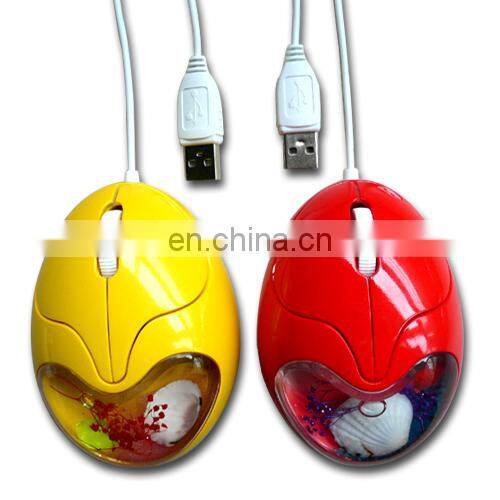 Floater mouse customized logo,OEM/computer wired liquid mouse, water filled mouse