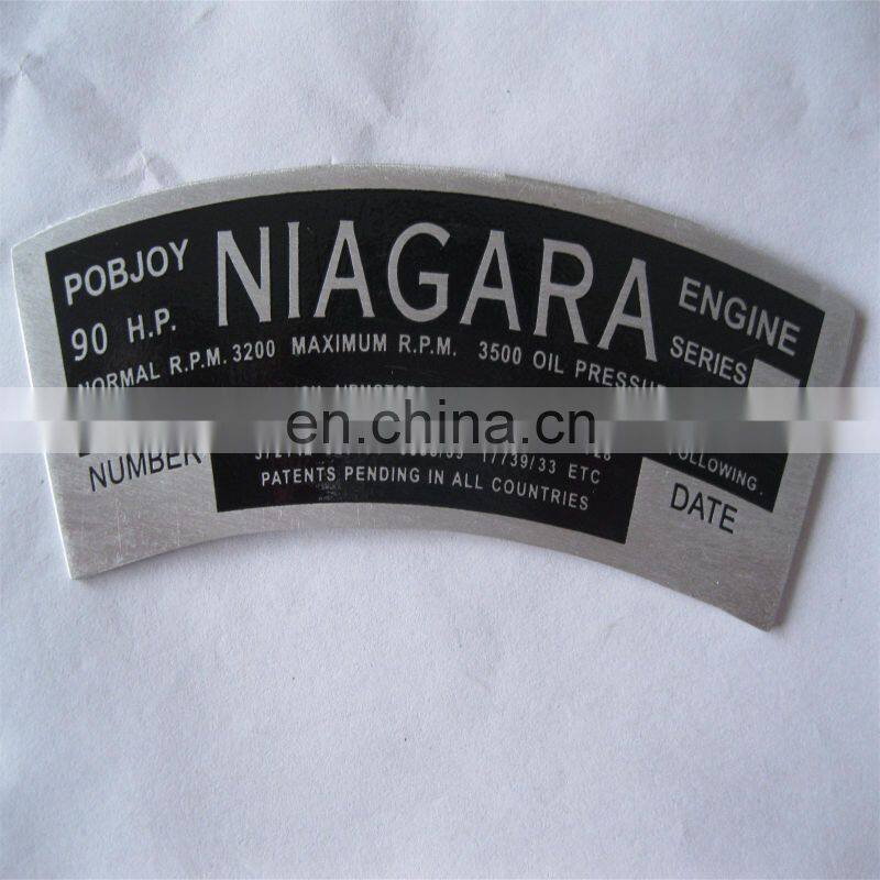 Custom aluminium enamel machine sign