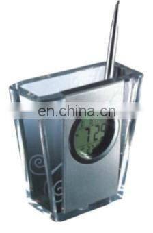 Digital Desktop Clock with Pen Holder