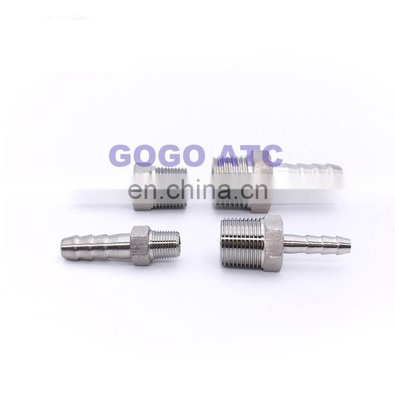 Quick coupler Pagoda joints ZG1/8'',O.D 8 mm hose tupe male thread stainless steel 304 Hexagonal threaded garden hose fittings