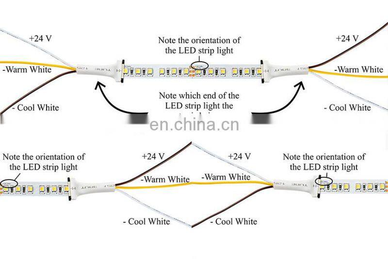 3528 bi-color smd led tape light double color led strip waterproof for outdoor lighting