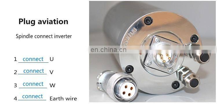 4 bearing water cooled 3KW spindle motor 220V 100MM diameter 4 pcs bearing ER20 GDZ-100-3.0
