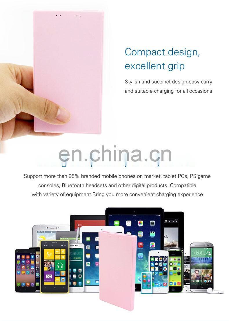 4000mah New Arrival High Quality polymer Power Bank External Battery Charger for Mobile Phone