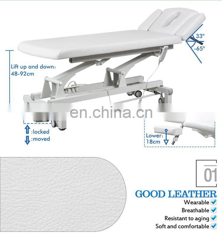 Electric beauty bed facial table