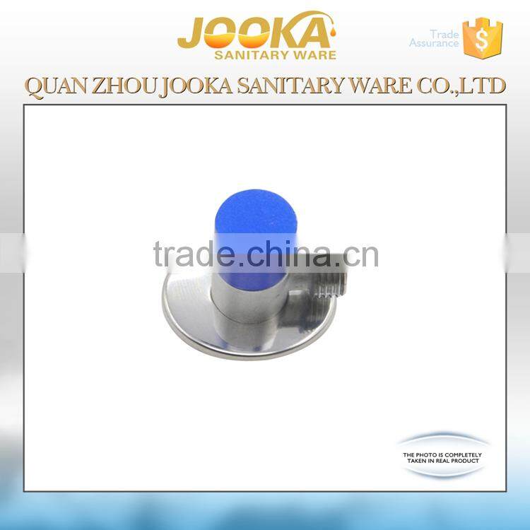 1/2 inch brass faucet angle valve with blue zinc handwheel