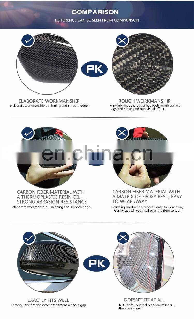 Full Replacement Carbon Fiber Mirror Cap for Audi A4 B8 S4 RS4 08-10