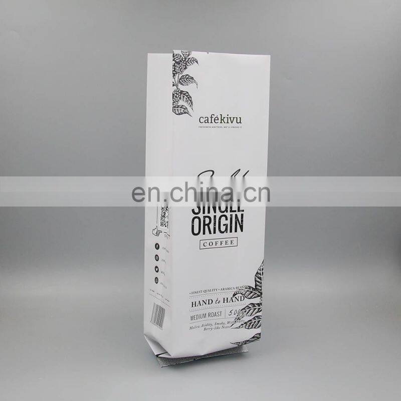 Coffee Bags With Valve Wholesale Hot Sale Classic Coffee Sachet Flat Bottom Bag With Zipper Valve Foil Food Grade Coffee Bags