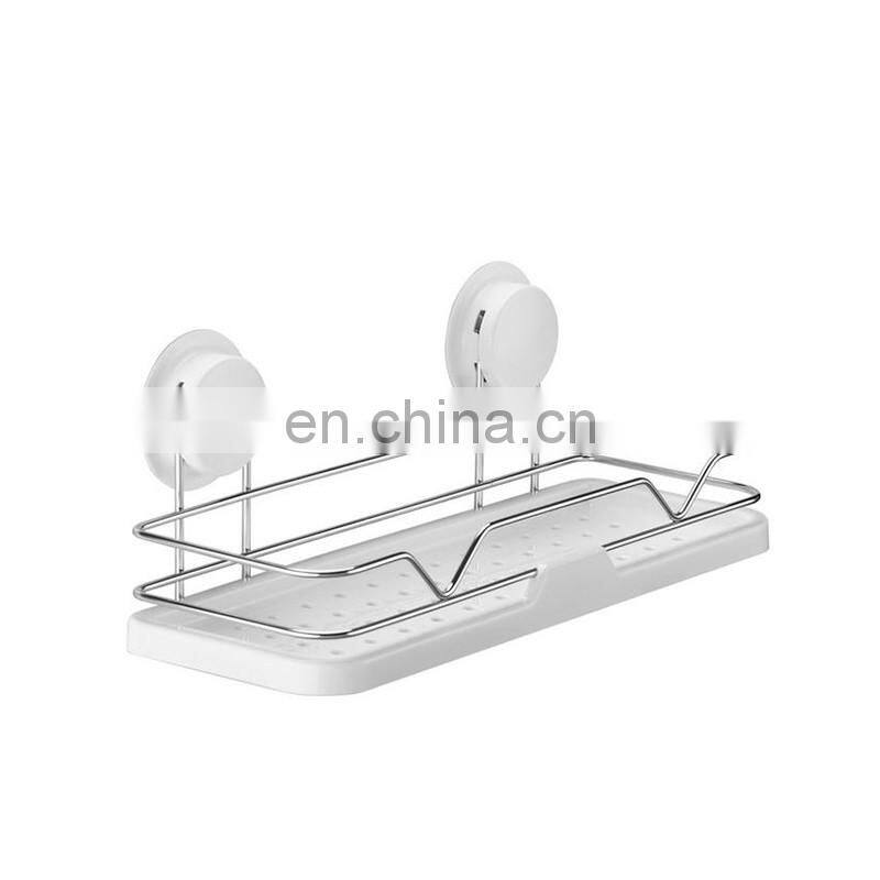 Double suction cup strong space-saving shelves for bathroom