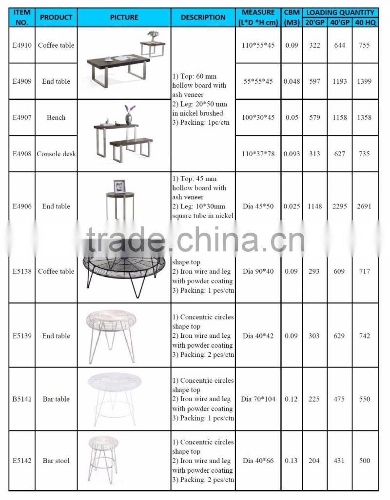 Oupusen 2016 new design outdoor coffee table