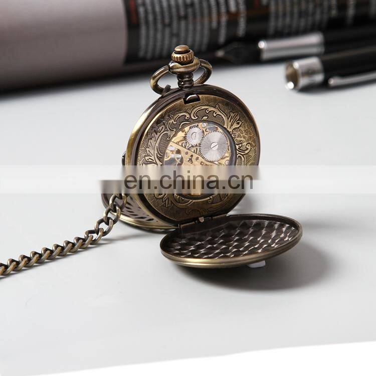 GOHUOS Luxury hand winding mechanical pocket watches for men private label mechanical watch