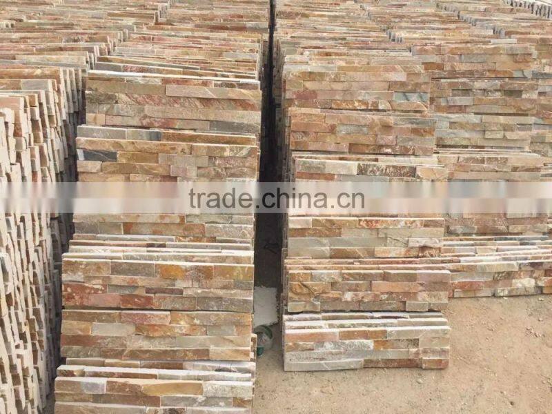 Peacock Slate Multicolor Cultural Stone Wall Siding,Cultural Stone Wall Facade,Cultured Stacked Stone Veneer,Cultured Stone Wall