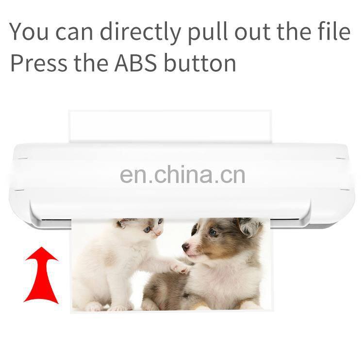 Quartz tube 2 rollers A3 Laminator HotLaminator Plastic Laminating Machine Manual Table thermal laminator machine