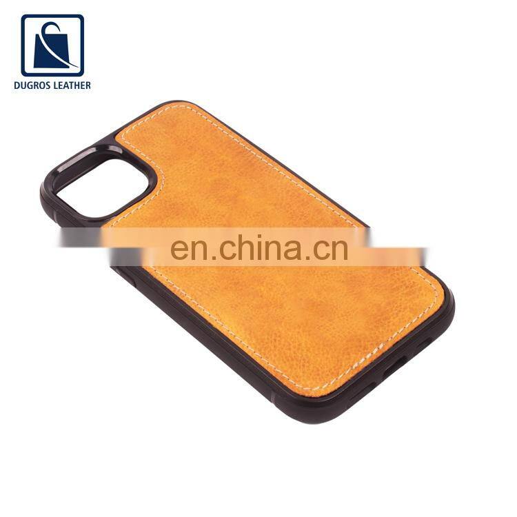 Best Quality New Arrival Contrast Stitching Fashion Style Genuine Leather Phone Cover from Indian Supplier at Best Price