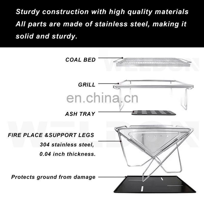 Camping Portable Bbq Barbeque Charcoal Grill Camping Grill