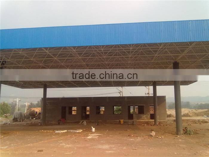 Top quality prefab steel building fuel filling station
