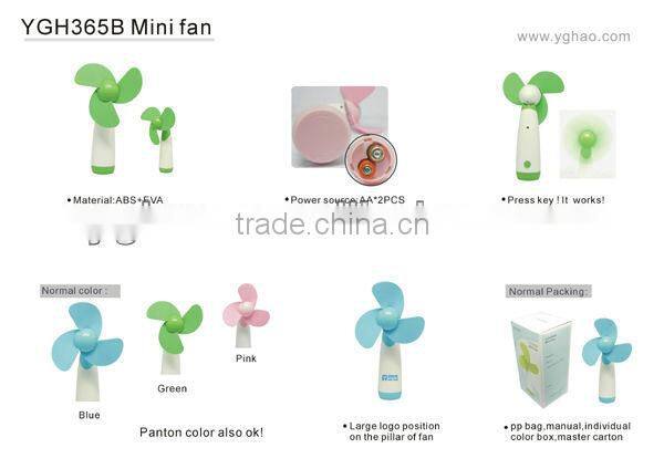 2016 Factory hot selling Patented Portable battery fan,Plastic hand fan,Portable Handheld Mini Fan