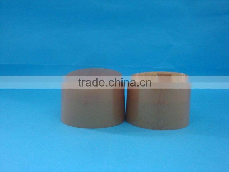 Plastic yellow flip top cap with liner 38-400/ 38mm closure ribbed cap for honey bottle