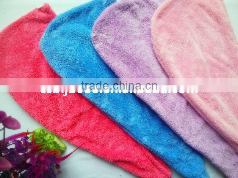 Microfiber Coral Fleece Super Soft Shower Cap Hotel Shower Cap