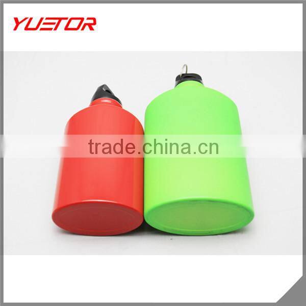 Aluminium Sports Gym Water Bottle 600ml Cycling Hiking Flask on Carabiner