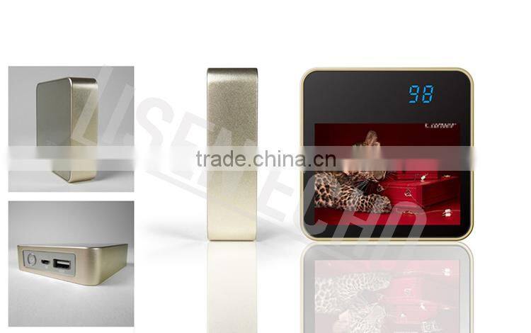 High quality mirror panel USB battery power bank with 6600mAh polymer