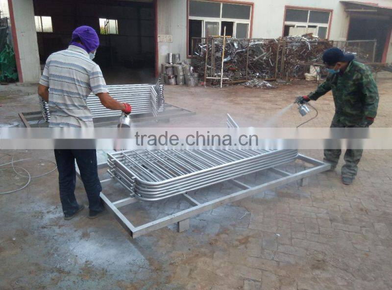 used galvanized crowd control barrier